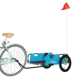 Cargo Bike Trailer Blue Oxford Fabric And Iron