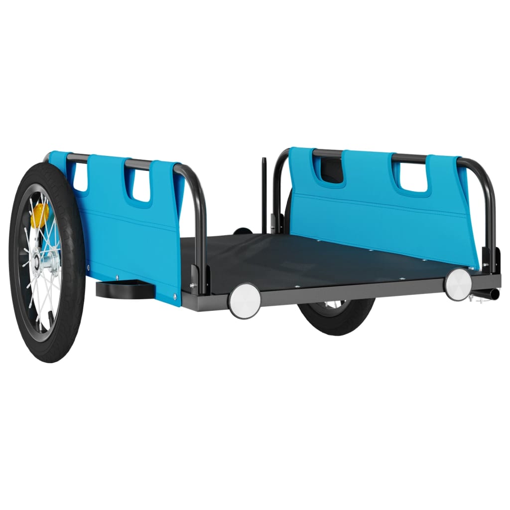 Cargo Bike Trailer Blue Oxford Fabric And Iron