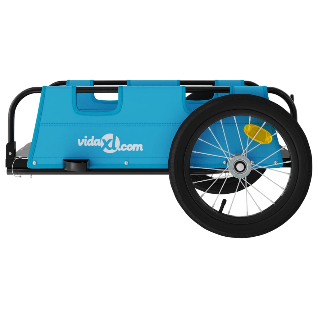 Cargo Bike Trailer Blue Oxford Fabric And Iron