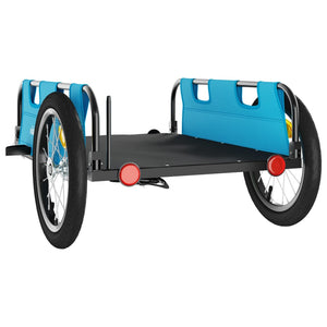 Cargo Bike Trailer Blue Oxford Fabric And Iron