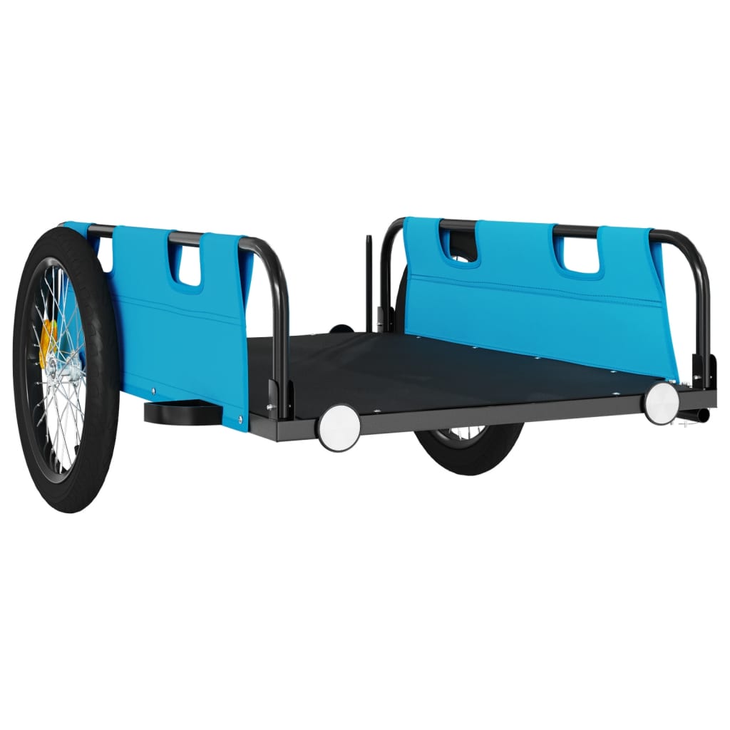 Cargo Bike Trailer Blue Oxford Fabric And Iron