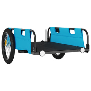 Cargo Bike Trailer Blue Oxford Fabric And Iron