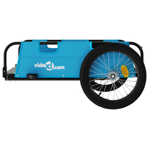 Cargo Bike Trailer Blue Oxford Fabric And Iron