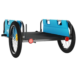 Cargo Bike Trailer Blue Oxford Fabric And Iron