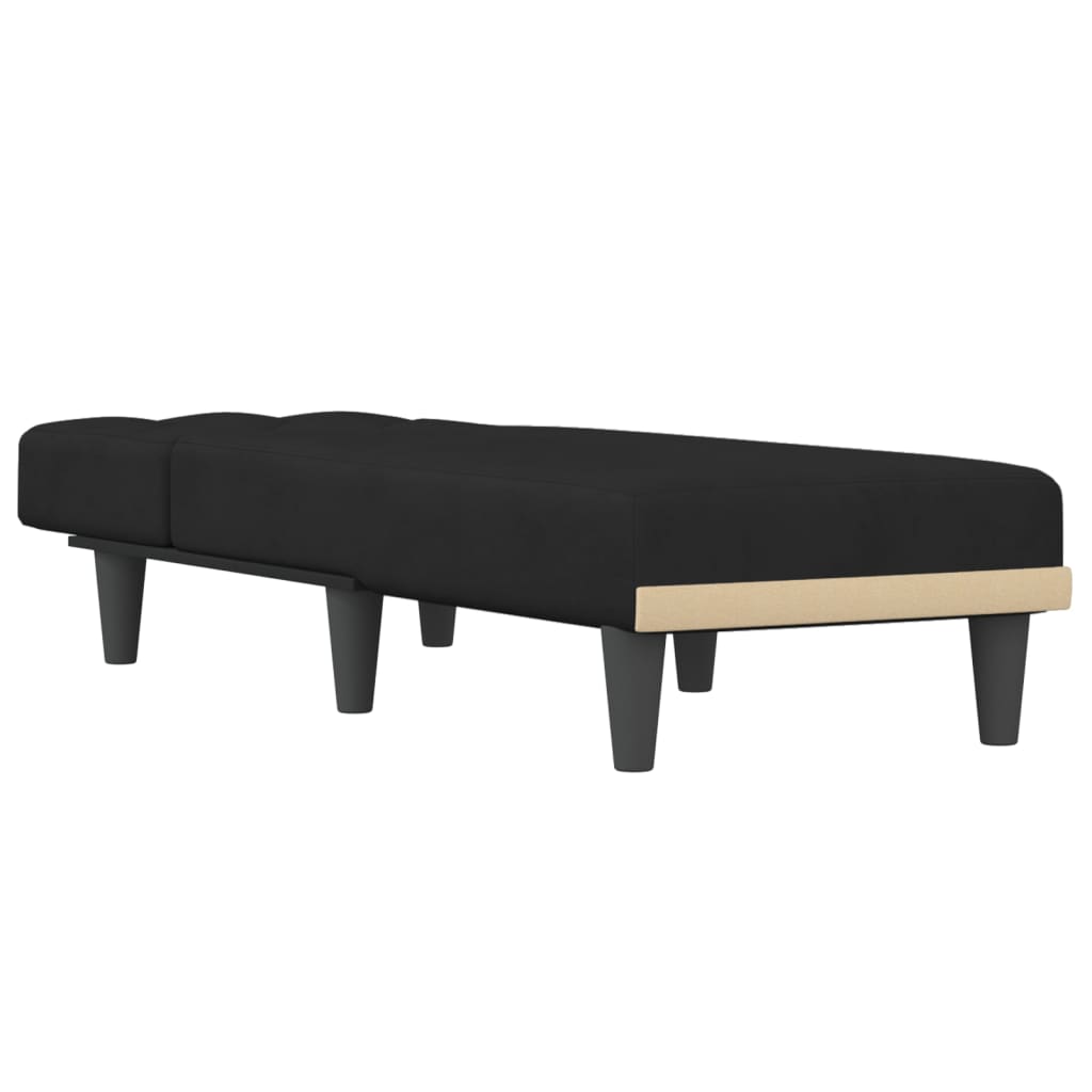 Chaise Longue Black Velvet