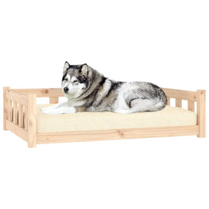 Dog Bed 105.5X75.5X28 Cm Solid Wood Pine