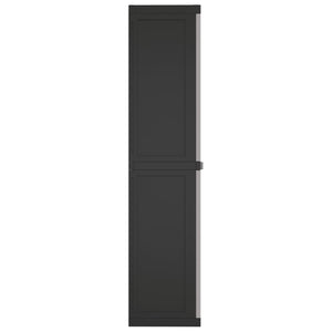 Outdoor Storage Cabinet Grey And Black 65X37x165 Cm Pp