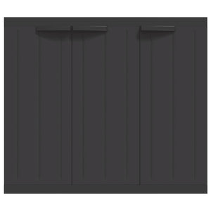 Outdoor Storage Cabinet Black 97X37x85 Cm Pp