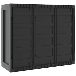 Outdoor Storage Cabinet Black 97X37x85 Cm Pp