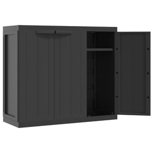 Outdoor Storage Cabinet Black 97X37x85 Cm Pp