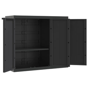 Outdoor Storage Cabinet Black 97X37x85 Cm Pp