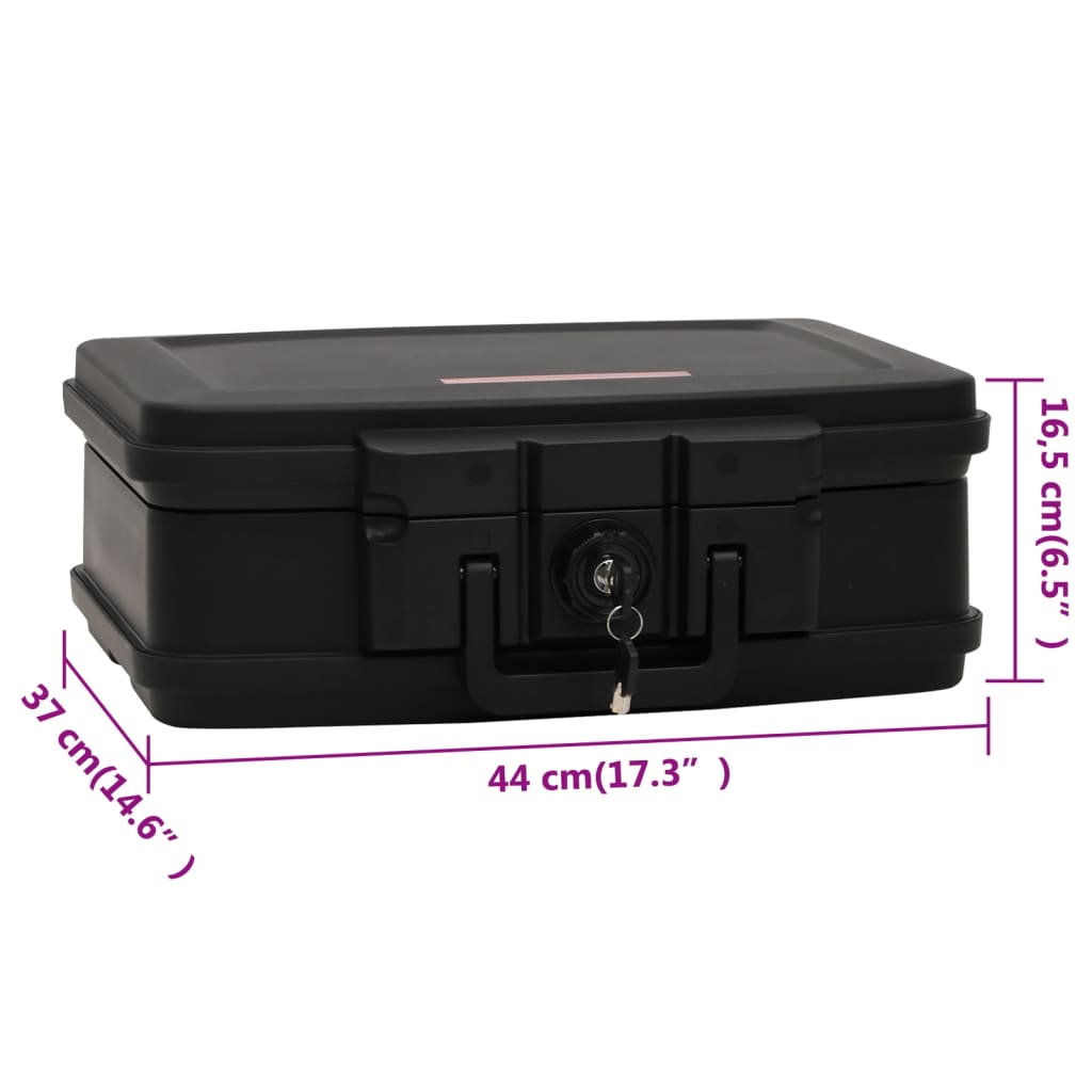 Safe Box Black 44X37x16.5 Cm Polypropylene