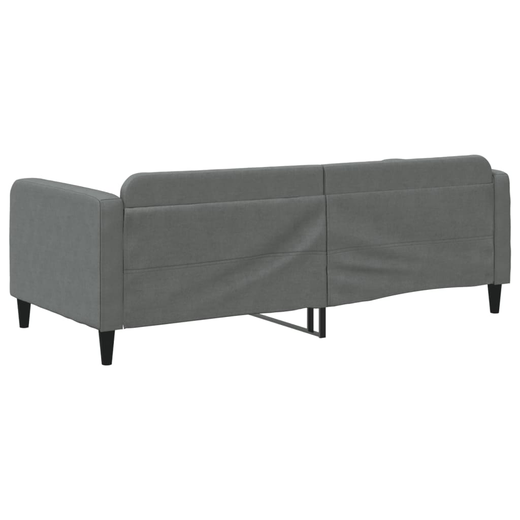 Day Bed Dark Grey 92X187 Cm Single Size Fabric