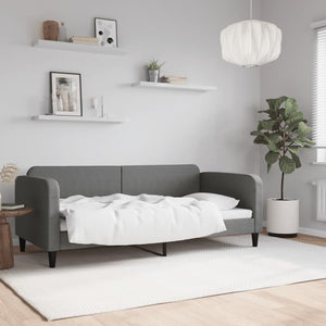 Day Bed Dark Grey 92X187 Cm Single Size Fabric