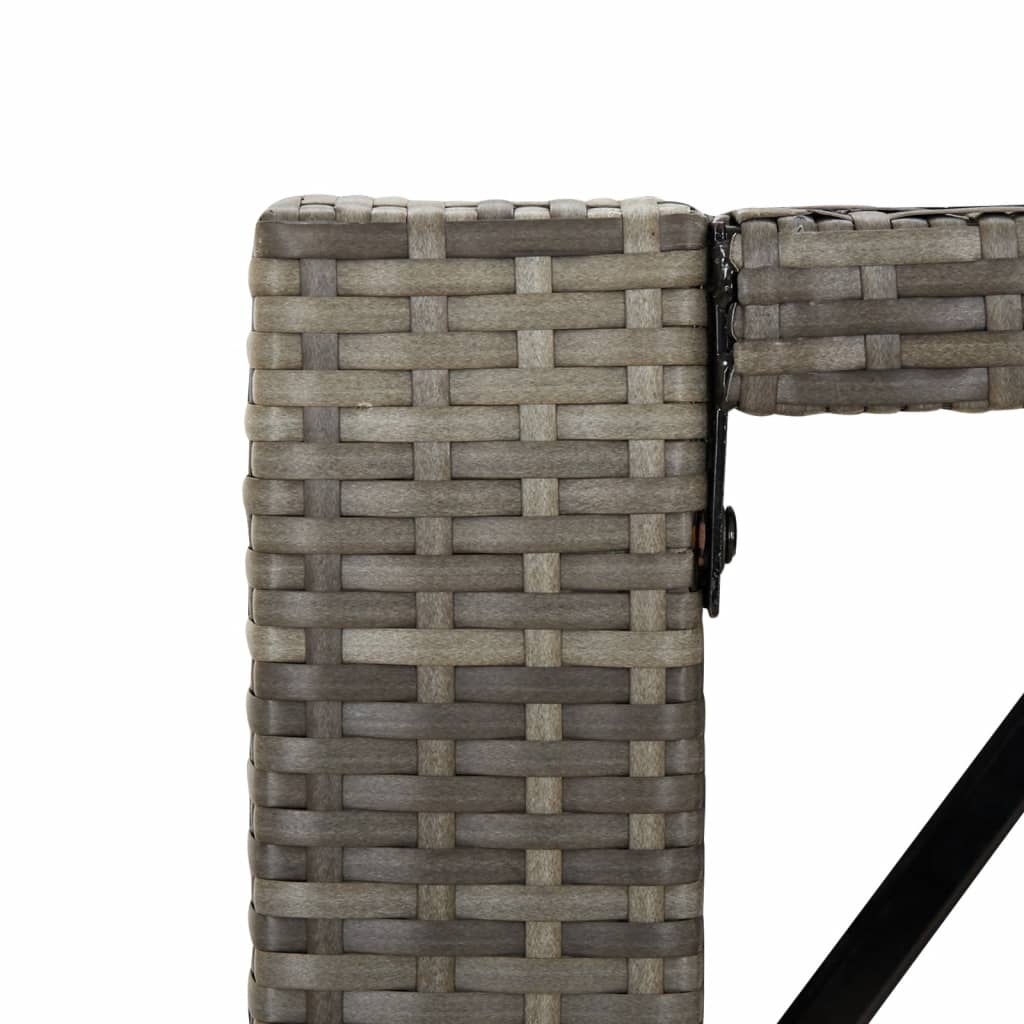 5 Piece Garden Bar Set With Cushions Grey Poly Rattan