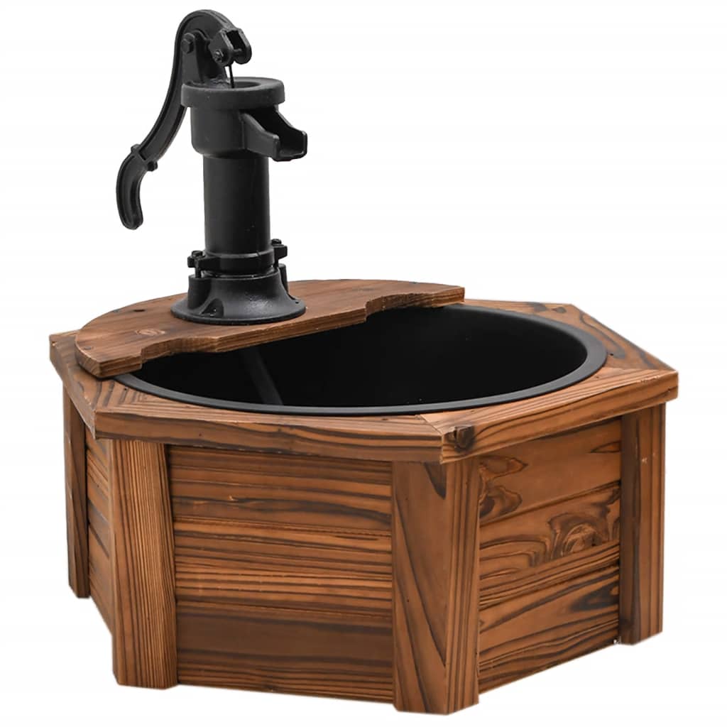 Water Fountain With Pump 57X57x53 Cm Solid Wood Fir