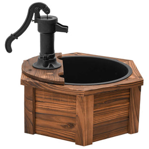 Water Fountain With Pump 57X57x53 Cm Solid Wood Fir