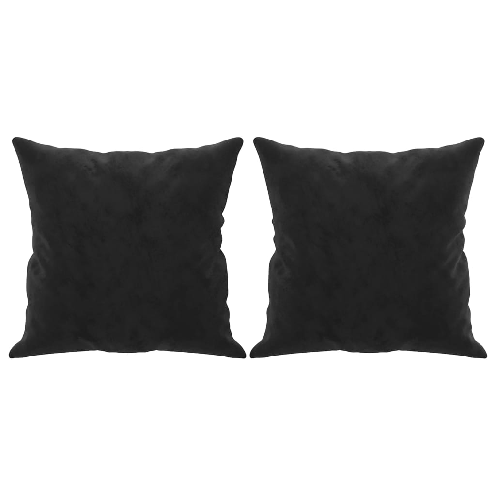 3-Seater Sofa With Throw Pillows Black 180 Cm Velvet