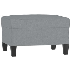 Sofa Chair With Footstool Light Grey 60 Cm Fabric