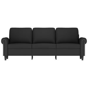 3-Seater Sofa Black 180 Cm Velvet