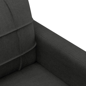 2-Seater Sofa Black 140 Cm Fabric