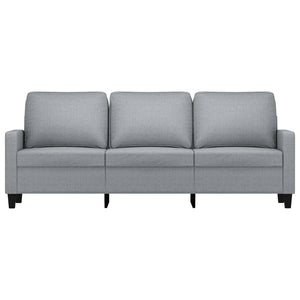 3-Seater Sofa Light Grey 180 Cm Fabric