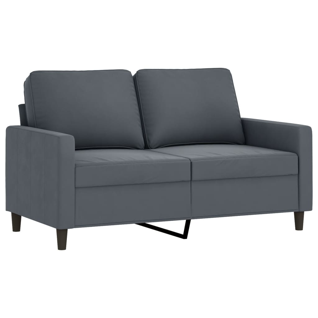 2-Seater Sofa Dark Grey 120 Cm Velvet