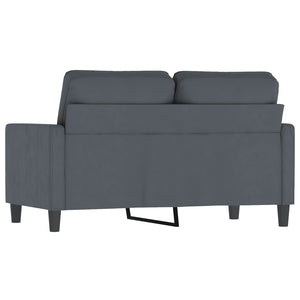 2-Seater Sofa Dark Grey 120 Cm Velvet