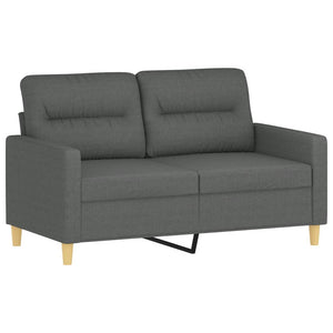 2-Seater Sofa Dark Grey 120 Cm Fabric