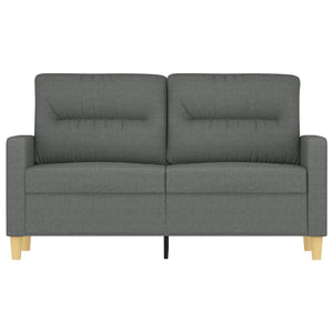 2-Seater Sofa Dark Grey 120 Cm Fabric