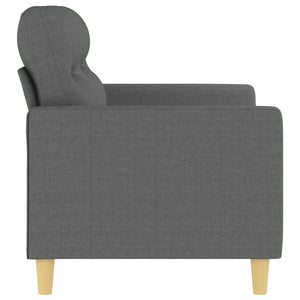 2-Seater Sofa Dark Grey 120 Cm Fabric