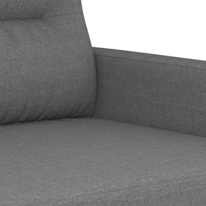 2-Seater Sofa Dark Grey 120 Cm Fabric