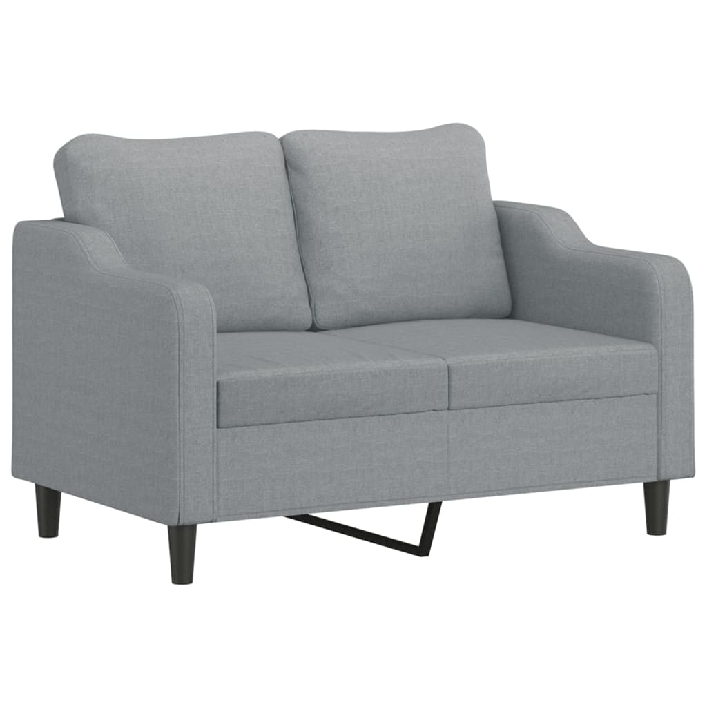 2-Seater Sofa Light Grey 120 Cm Fabric