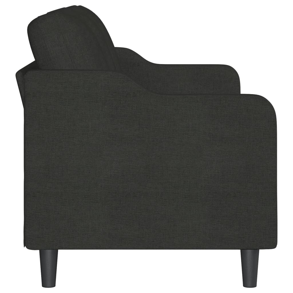 3-Seater Sofa Black 180 Cm Fabric