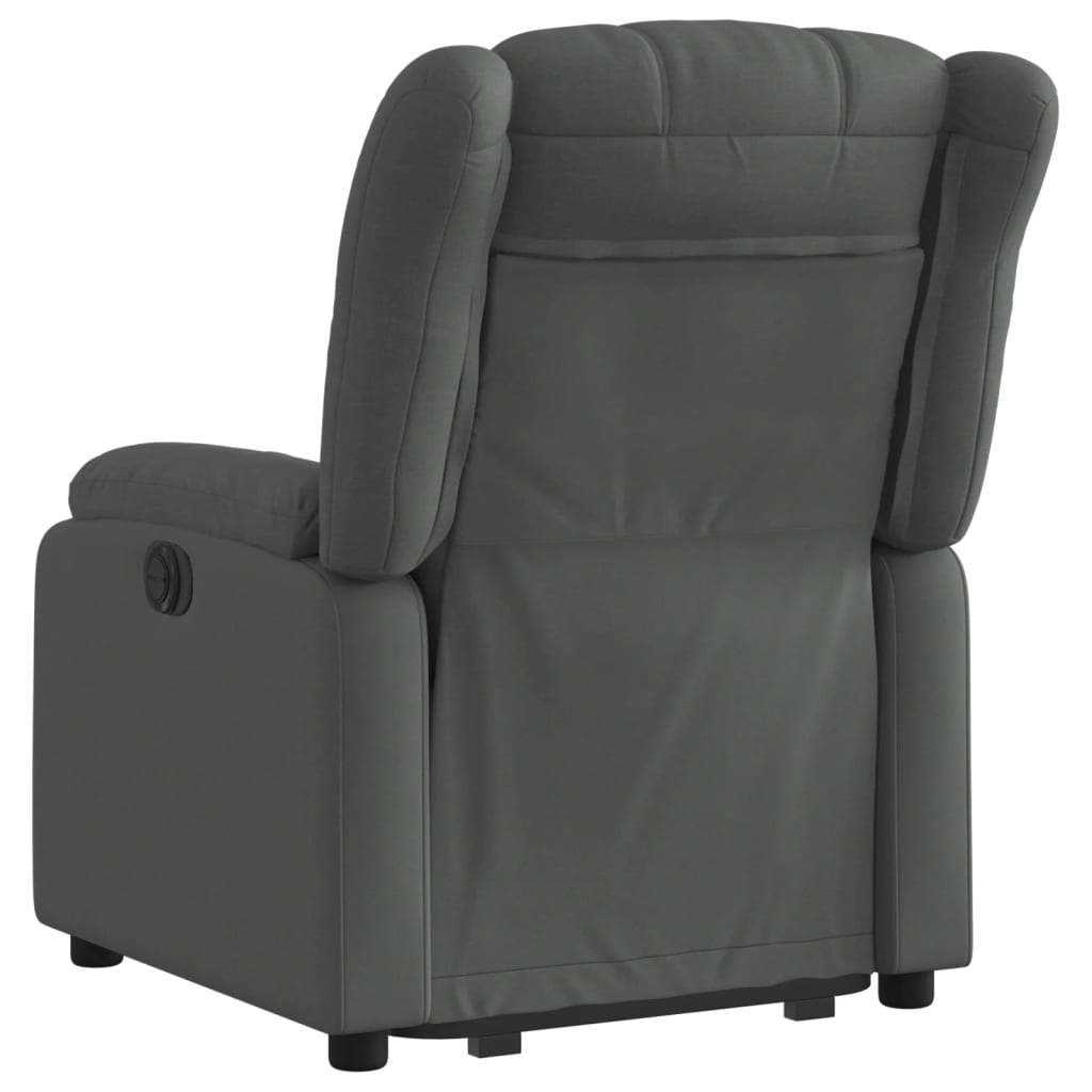 Stand Up Massage Recliner Chair Dark Grey Fabric