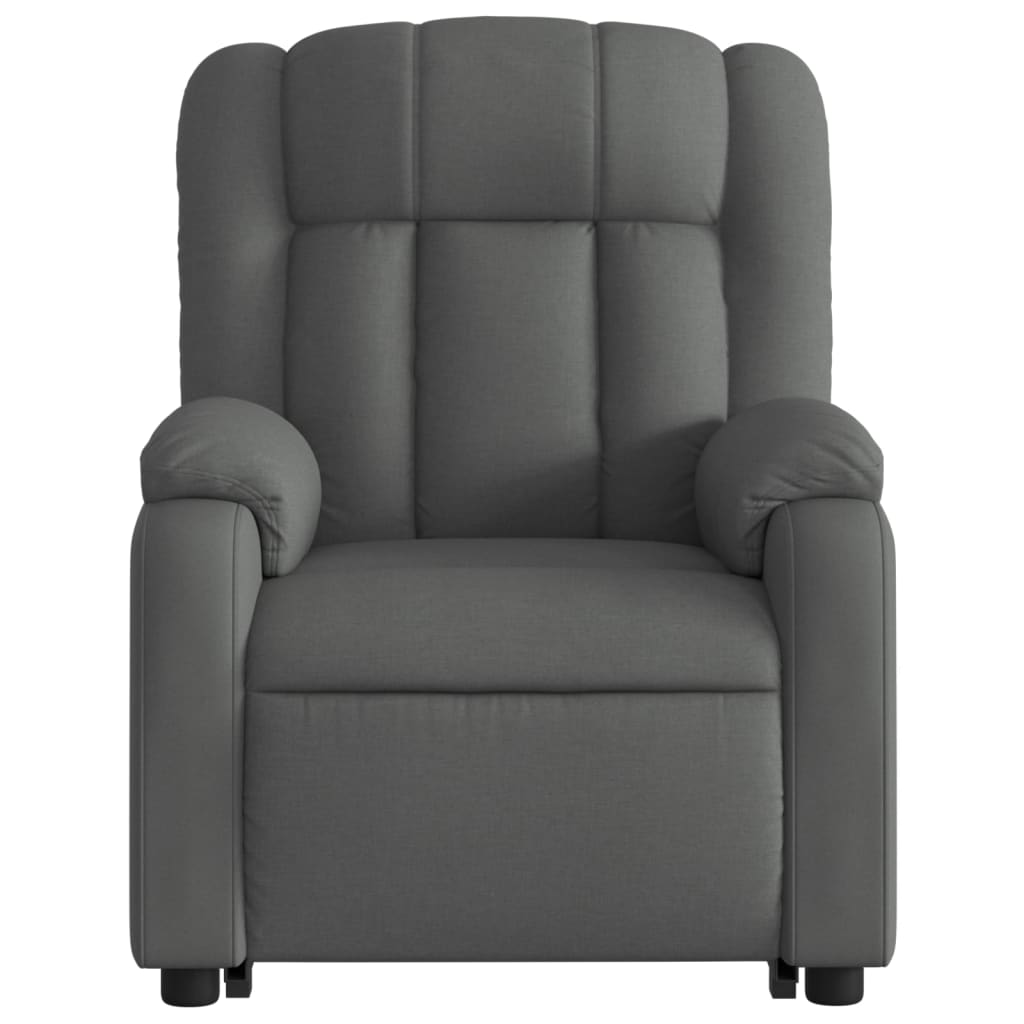 Stand Up Massage Recliner Chair Dark Grey Fabric