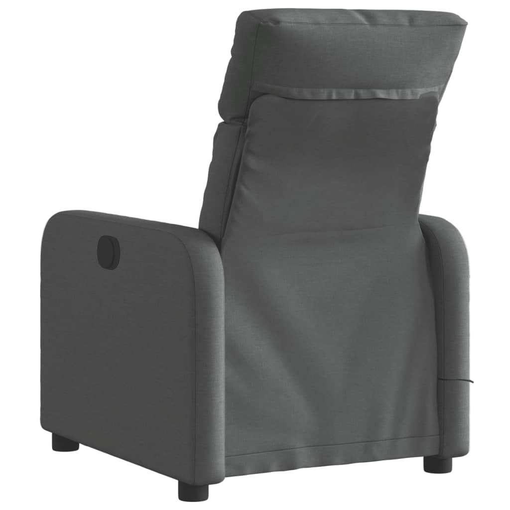 Electric Massage Recliner Chair Dark Grey Fabric