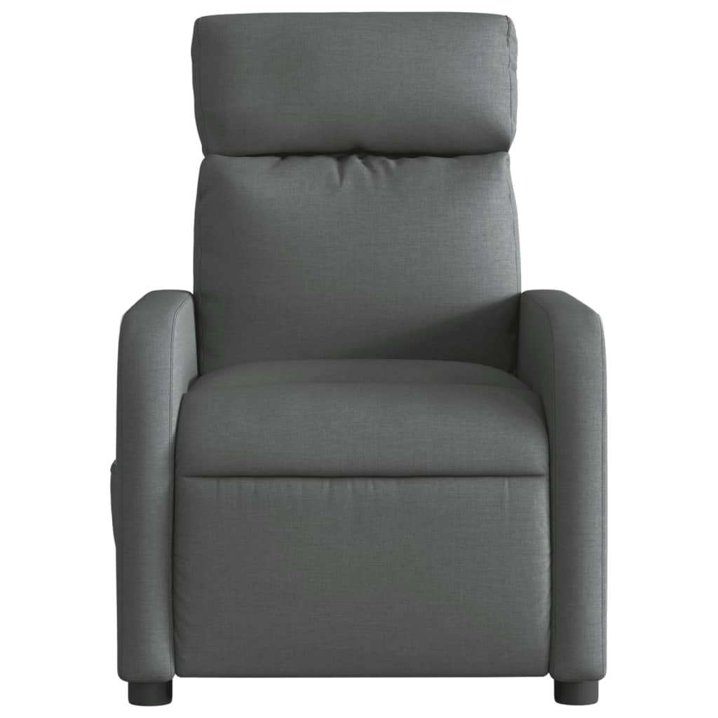 Electric Massage Recliner Chair Dark Grey Fabric