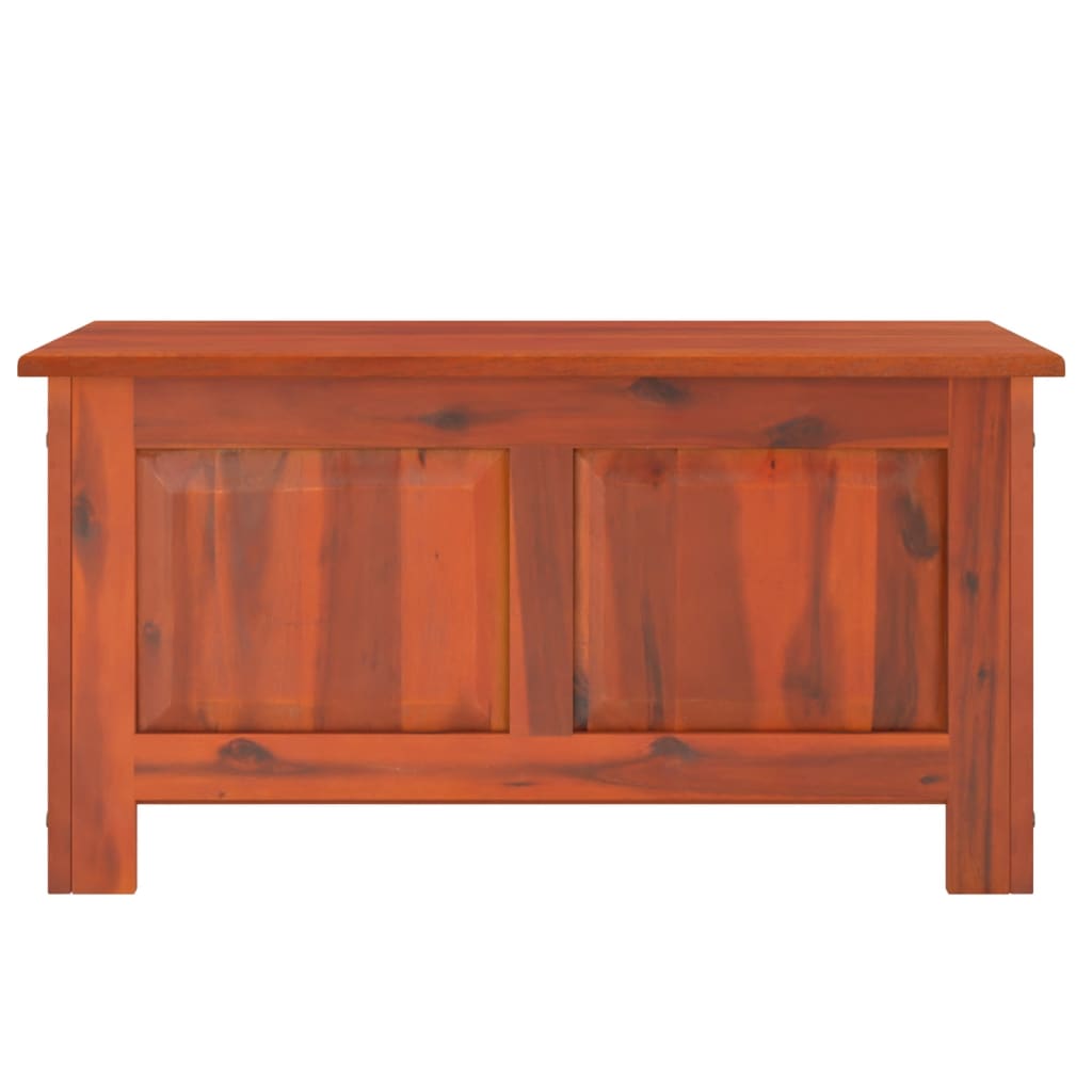 Storage Chest With Lid Brown Solid Wood Acacia