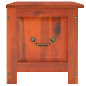 Storage Chest With Lid Brown Solid Wood Acacia