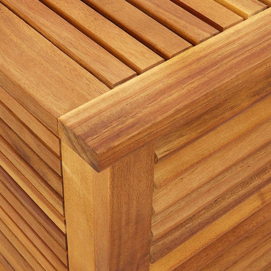Garden Storage Box With Louver 60X50x56 Cm Solid Wood Acacia