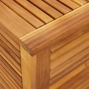 Garden Storage Box With Louver 60X50x56 Cm Solid Wood Acacia