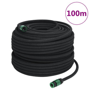 Garden Soaker Hose Black 0.6" 100 M Rubber