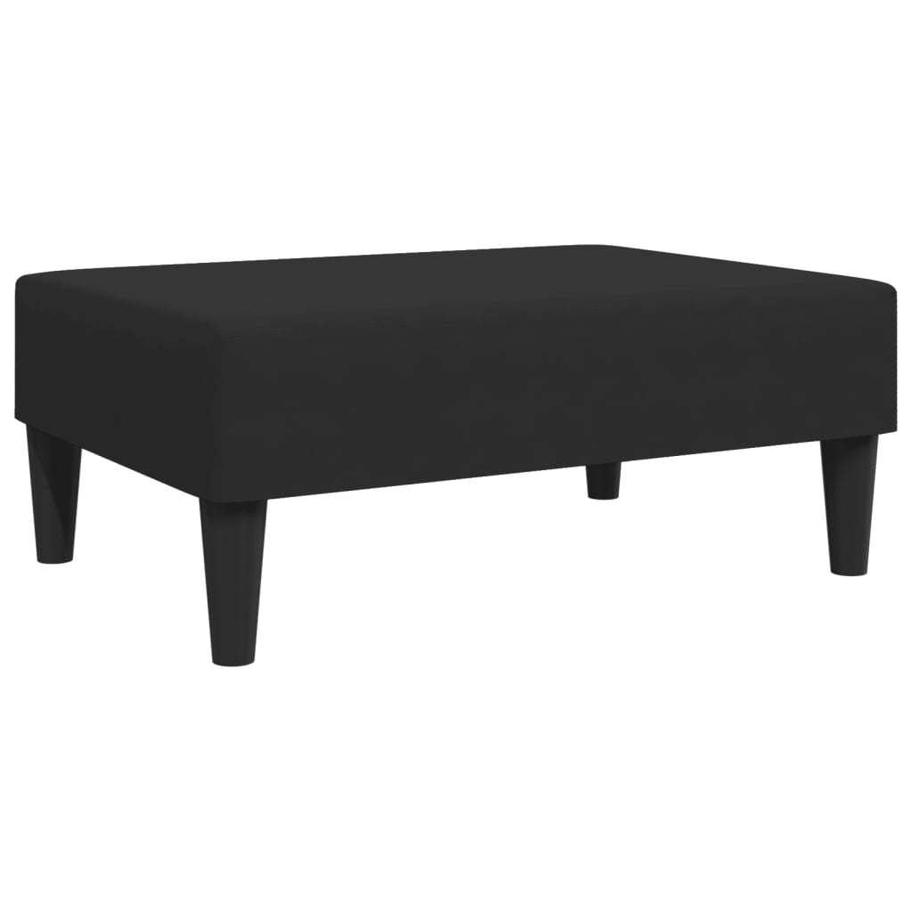 2-Seater Sofa Bed With Pillows And Footstool Black Velvet