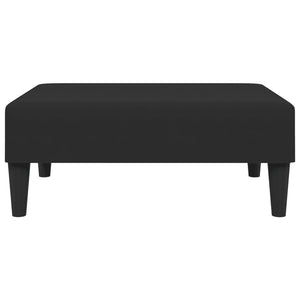 2-Seater Sofa Bed With Pillows And Footstool Black Velvet