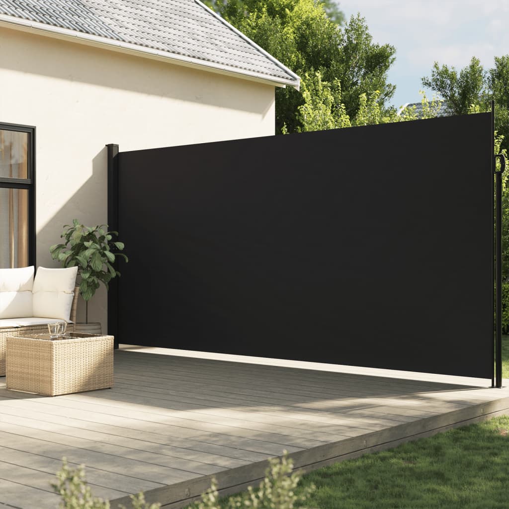 Retractable Side Awning Black 200X500 Cm