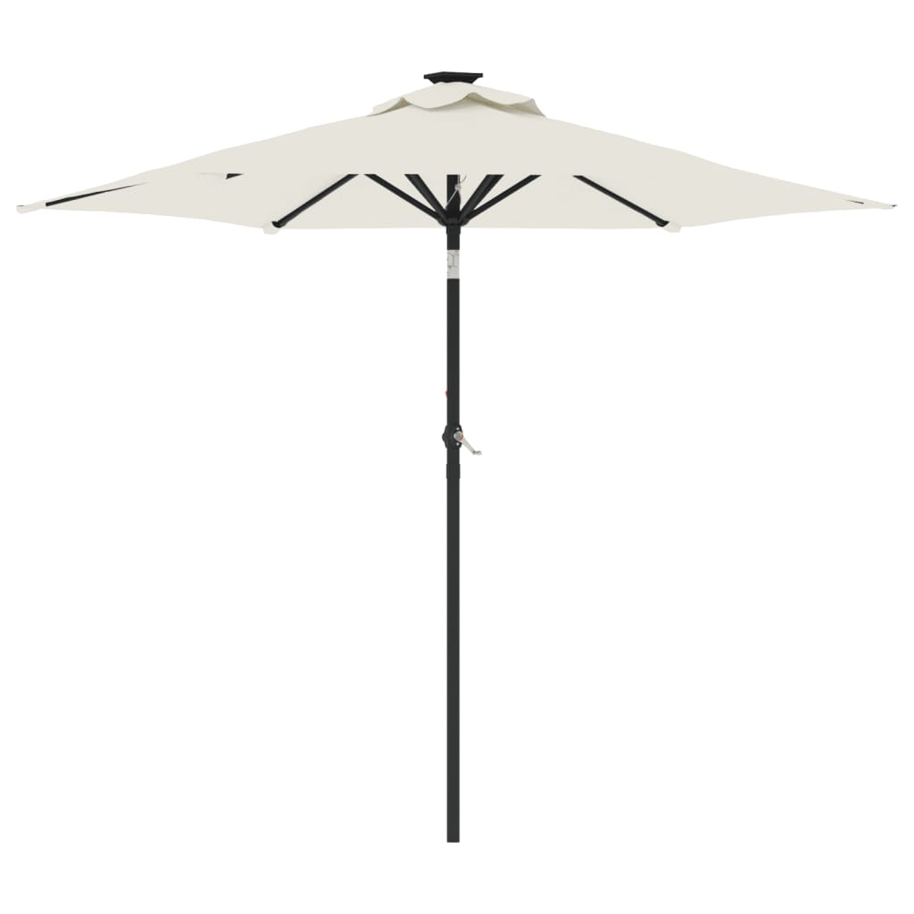 Garden Parasol With Steel Pole White 225X225x212 Cm