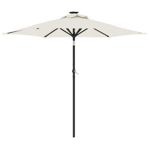 Garden Parasol With Steel Pole White 225X225x212 Cm