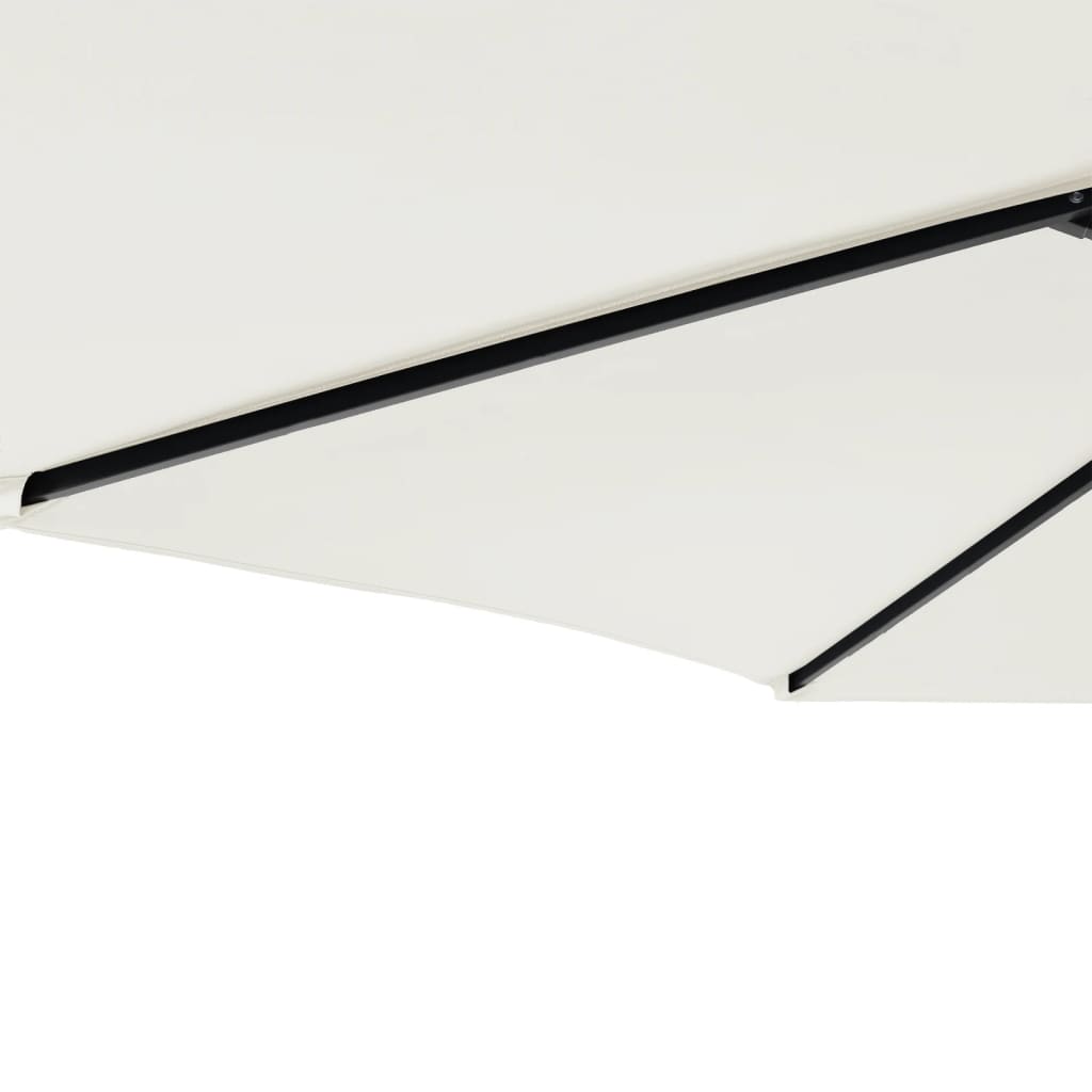 Garden Parasol With Steel Pole White 225X225x212 Cm