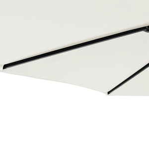 Garden Parasol With Steel Pole White 225X225x212 Cm